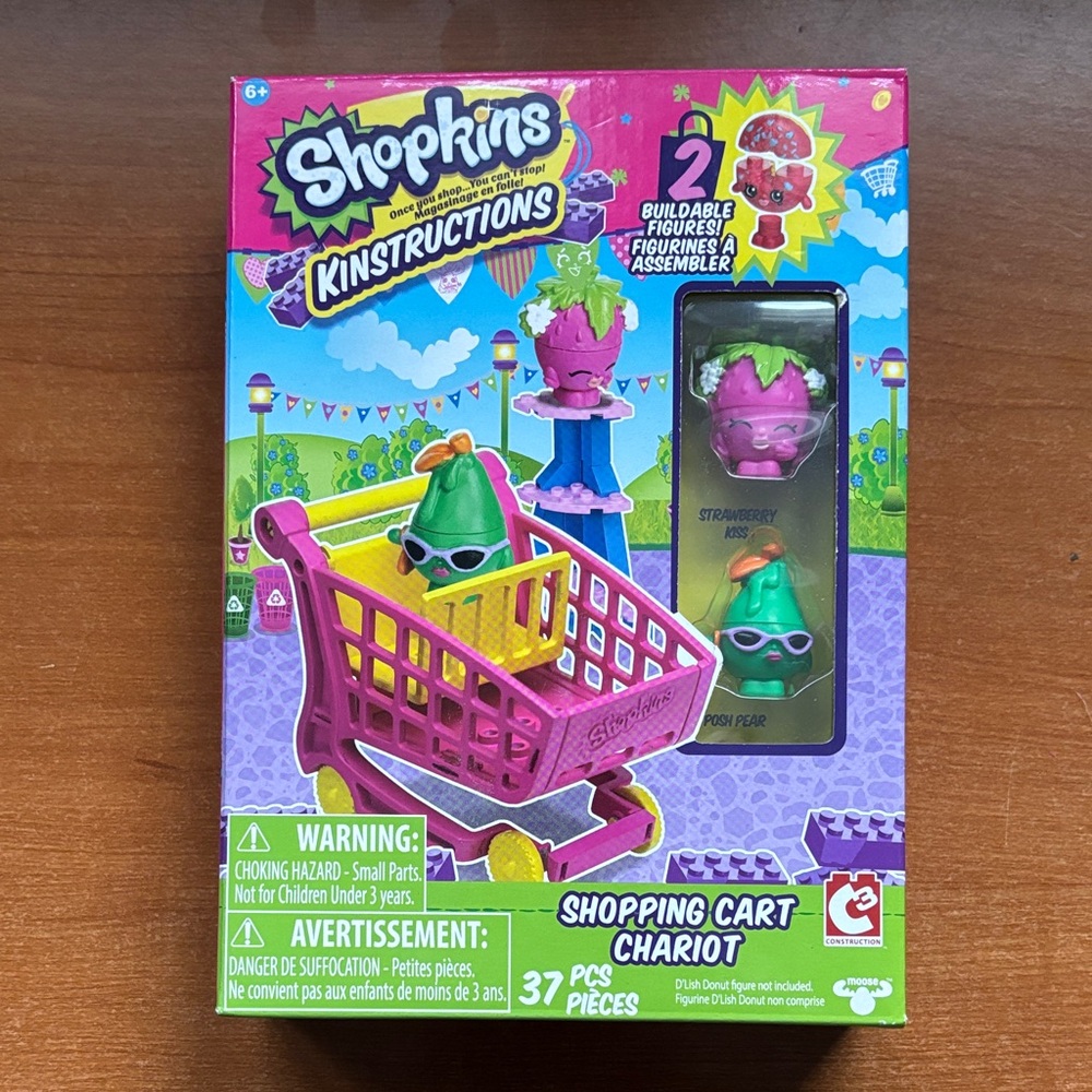 NWT Shopkins Kinstructions Shopping Cart Set